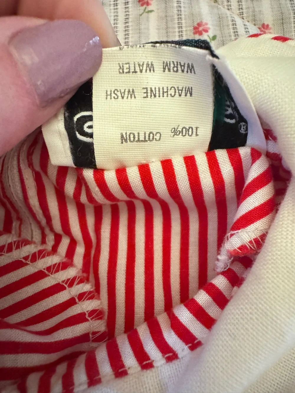 Red and White Striped Puff Sleeve Dress